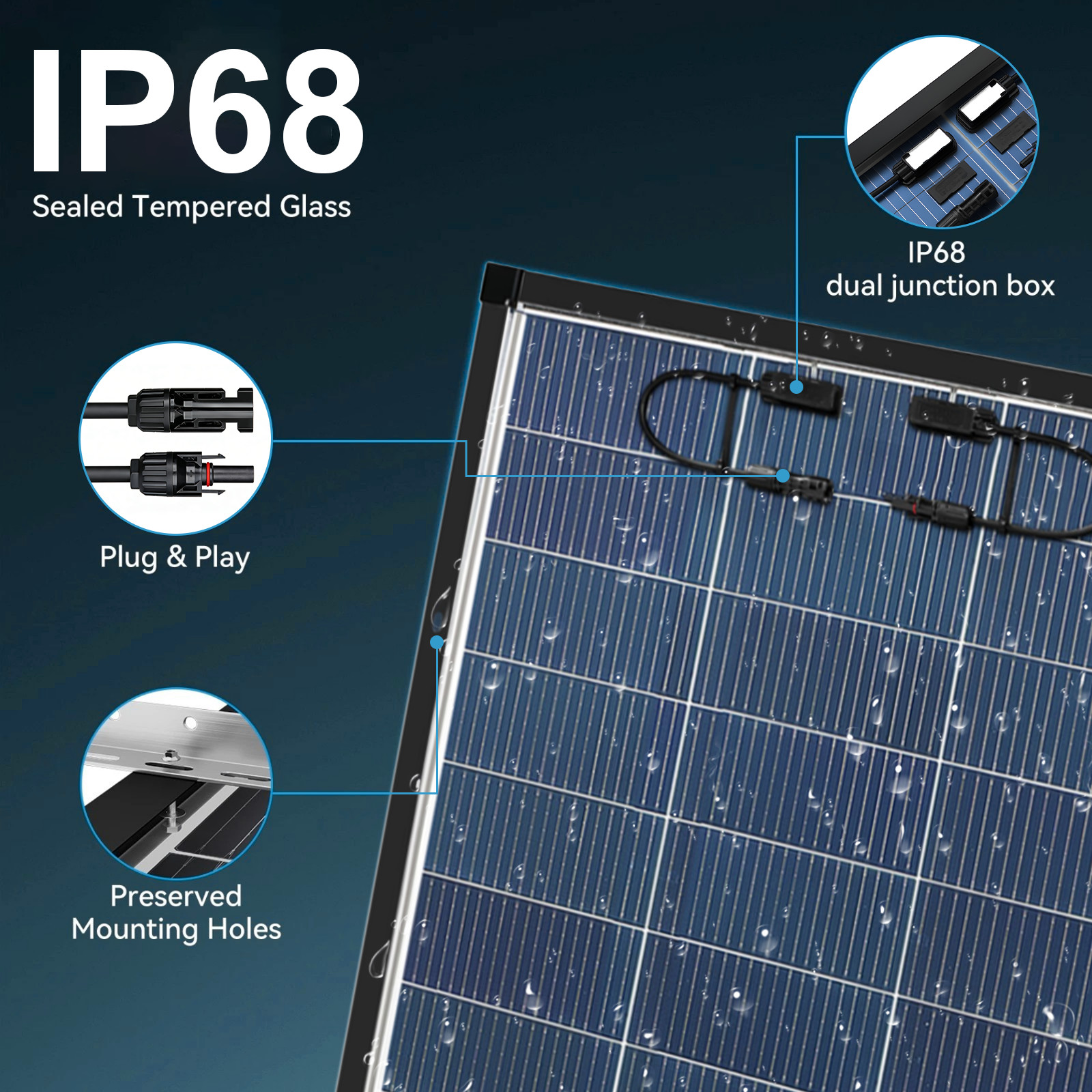 200W Solar Panel 200W 400W 800W 1000W Watt Mono N-Type Charger RV Home Off-Grid