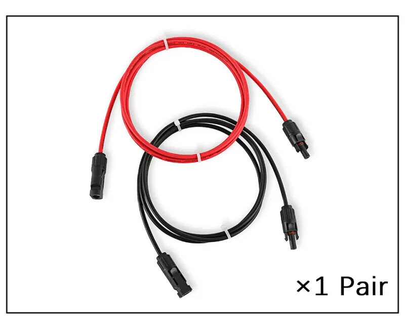 PV Cable Black+Red 2.5/4/6mm² 10-14AWG XLPE Extension Cord Male Female Plug