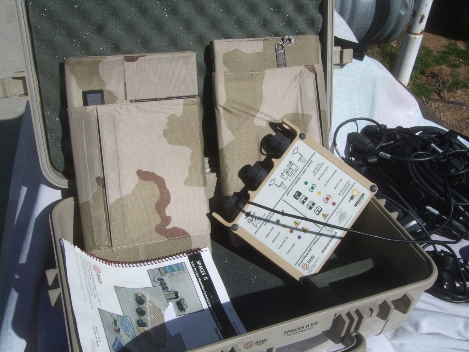 Iris Technology SPACES II Kit USMC Military Portable Solar Energy Field Power 25