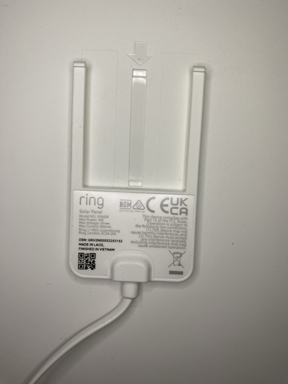 Ring 2nd Generation 4W Solar Panel for Select Ring Security Cameras – White