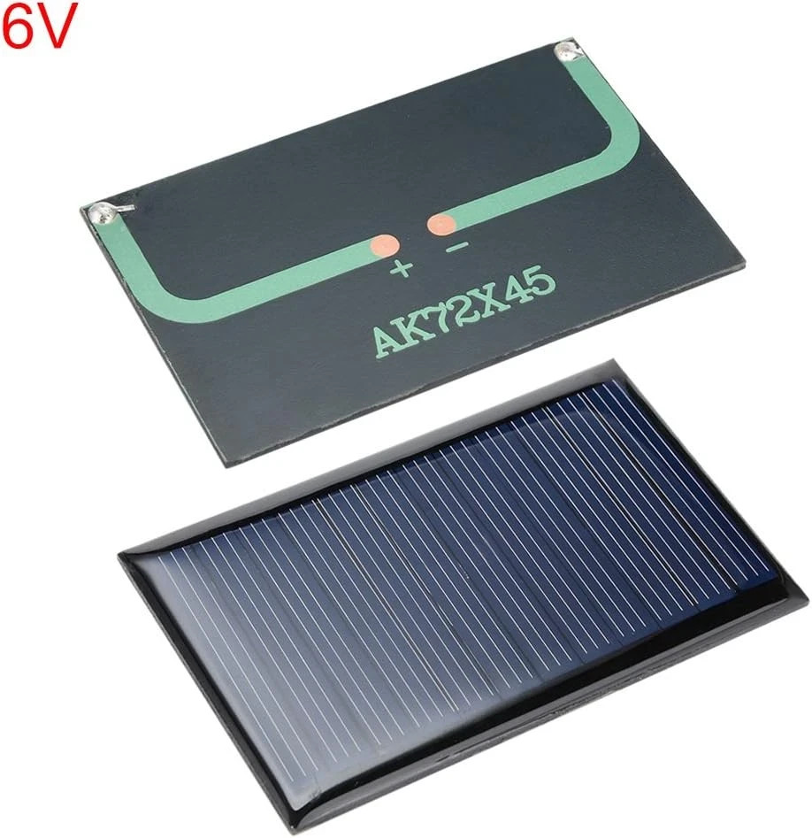 ® 5Pcs 6V 60Ma Poly Mini Solar Cell Panel Module DIY for Light Toys Charger 72Mm