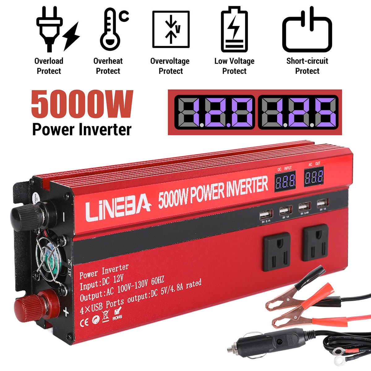 5000W Solar Kit | Includes Inverter 12V/24V, 400W Solar Panels, 30A Controller