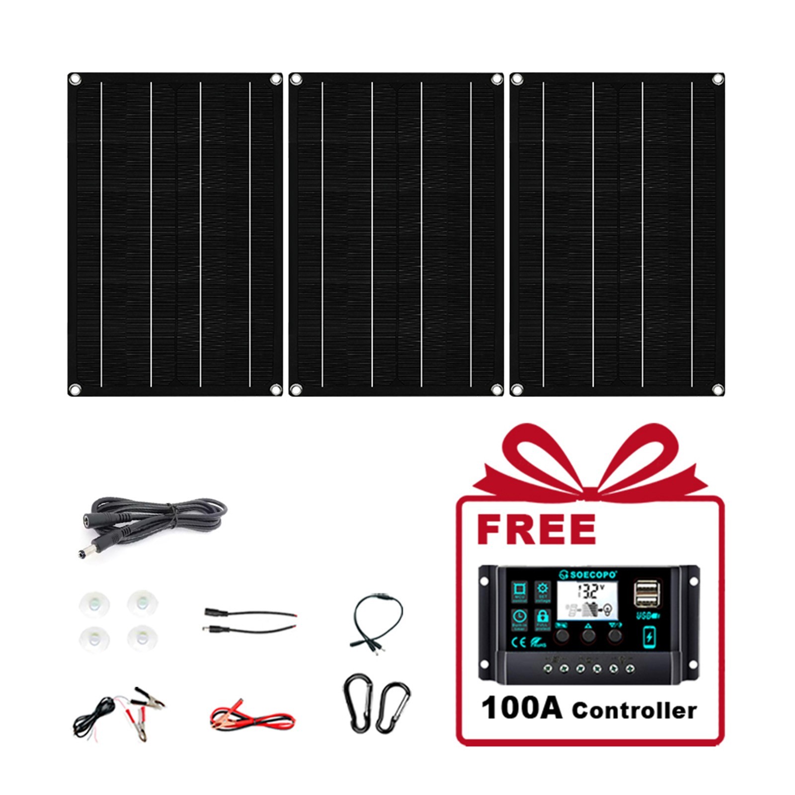 1800W RV Solar Panel Kit – 3 x 600W Flexible Panels + 100A Controller + Y-Cablm7