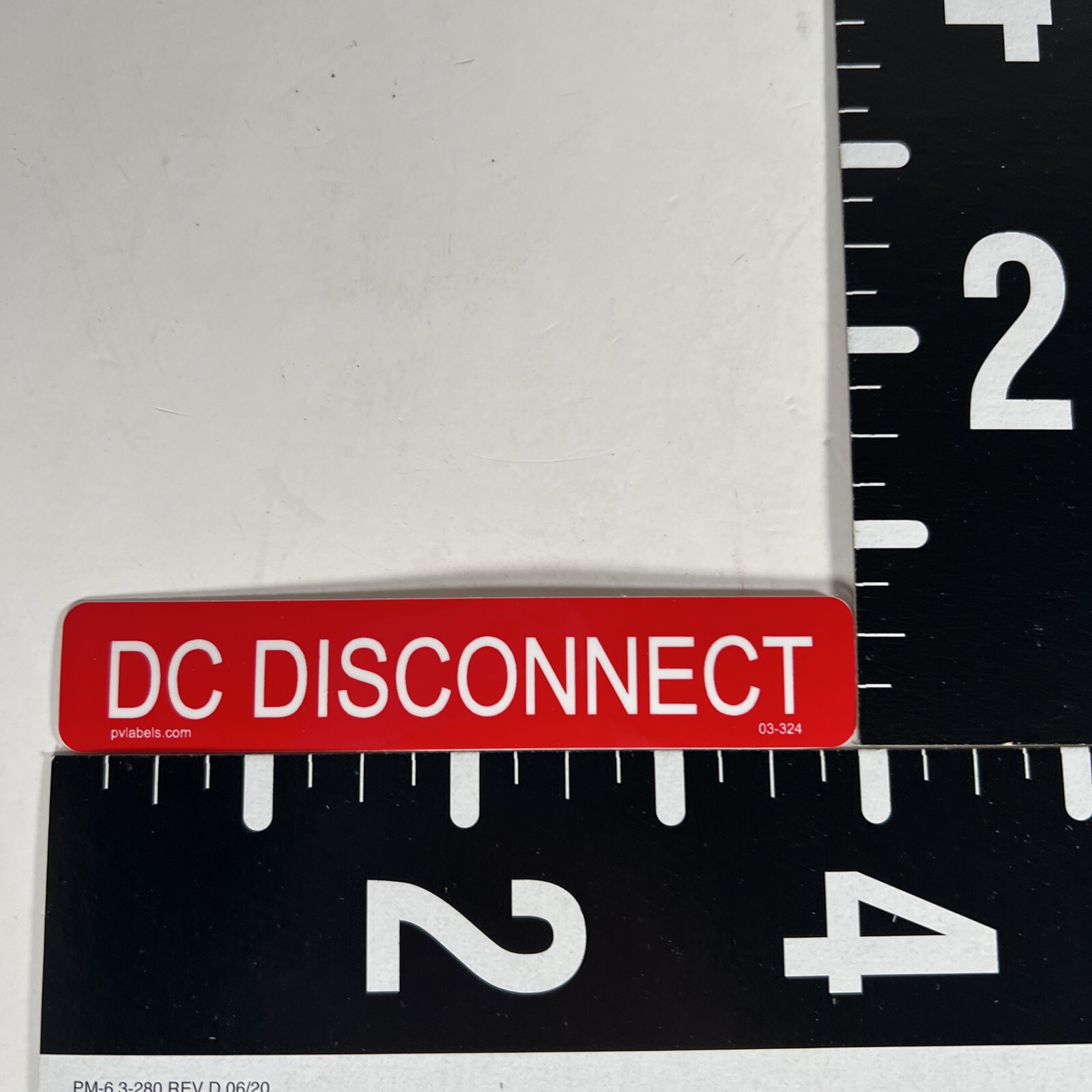 NEW LOT OF 5 labels RED “ DC Disconnect “ Vinyl Label 5 Labels total