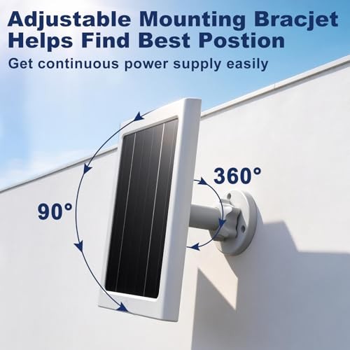 5W Solar Panel for Ring Spotlight Cam Plus/Pro and Stick Up Cam Battery, 1 Pack