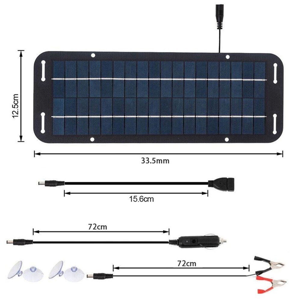 60W Solar Panel 12V olt Trickle Battery Charger For Caravan Car Van Boat Kit