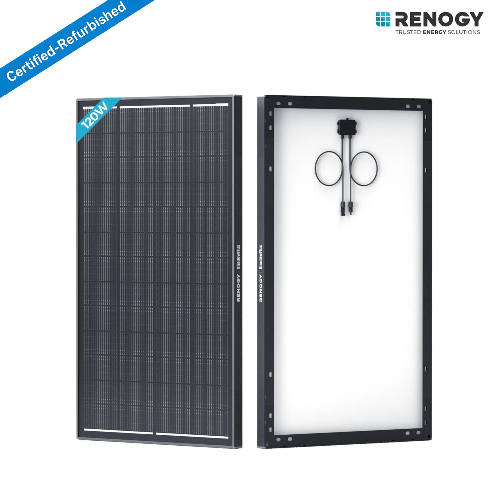Renogy 120W Solar Panel N-Type ShadowFlux Anti-Shading For RV Marine Refurbished