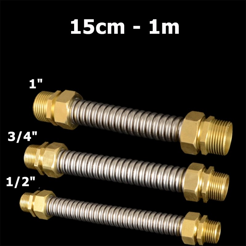 1/2″ 3/4″ 1″ Stainless Steel Corrugated Tube Solar Tube Heating Copper Head