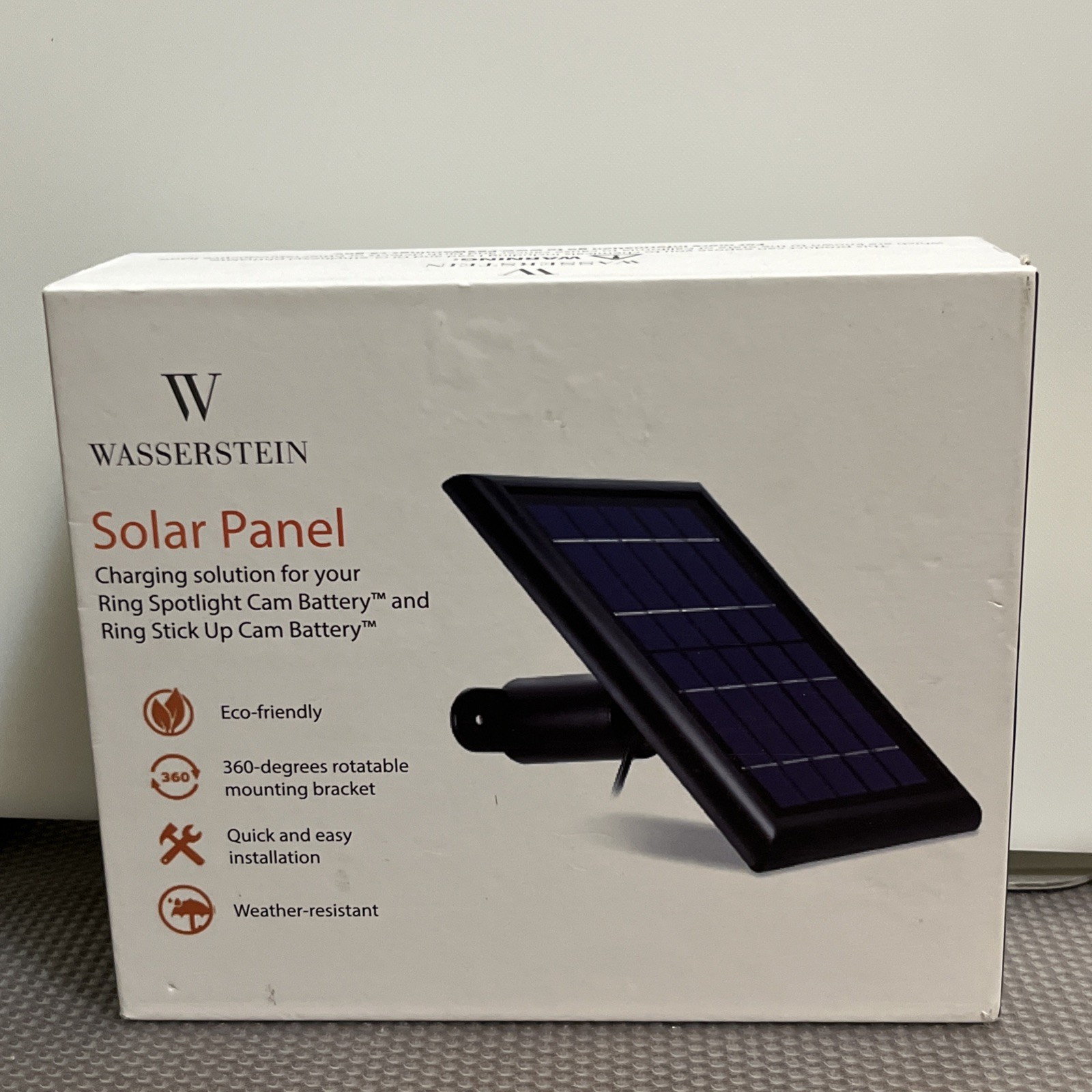 Wasserstein Solar Panel For Ring Spotlight and Stick Up Cam Battery NEW