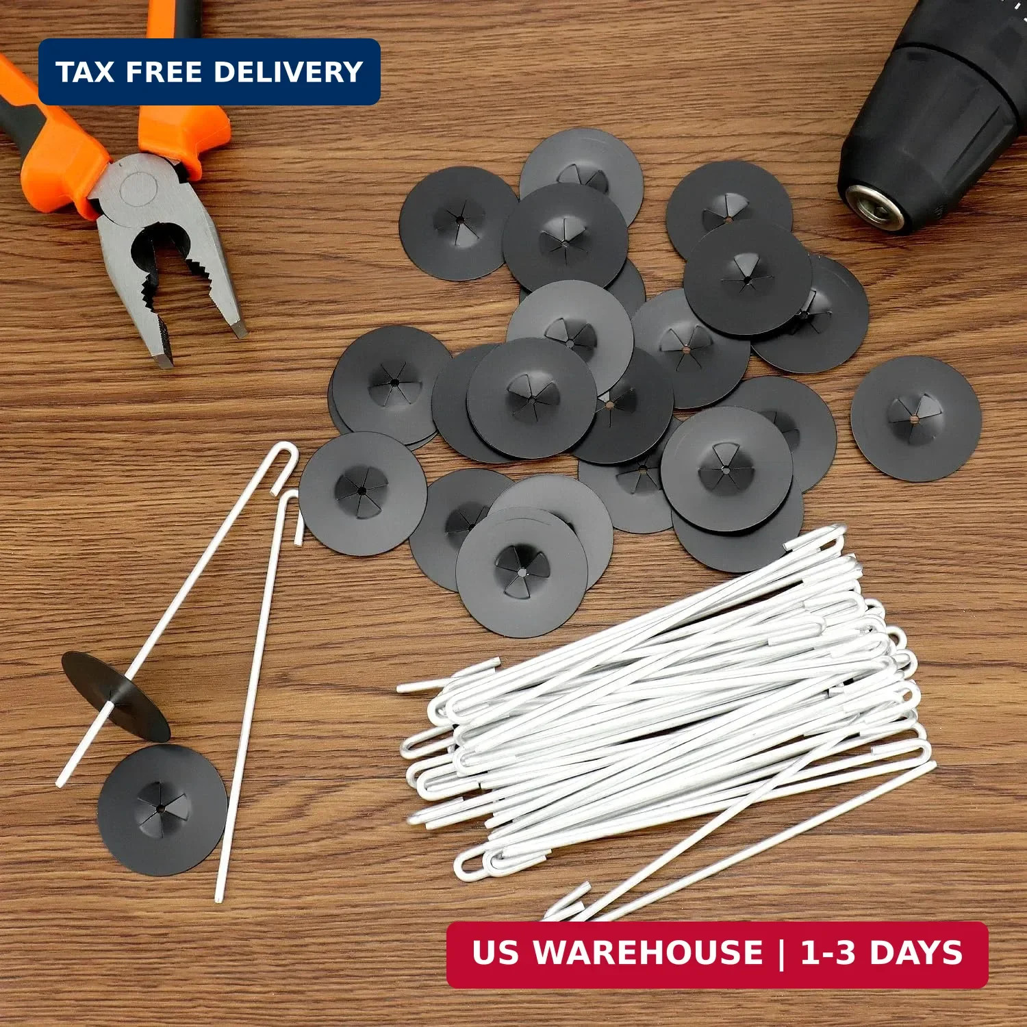 200 Pack Stainless Steel Solar Panel Guard Clips J Hooks Bird Mesh Fasteners