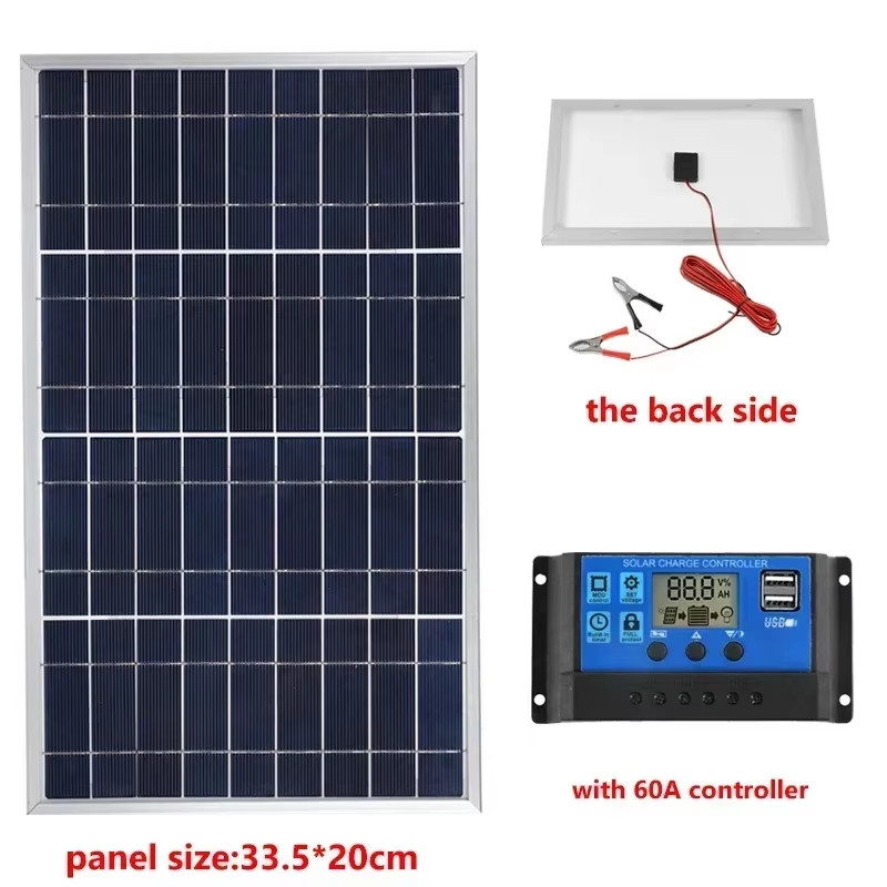 Outdoor Solar Panel 600W 12V Polycrystalline USB Power Portable Rechargeable Sol