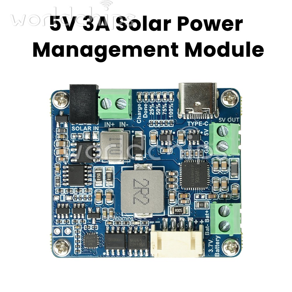 6-24V Solar Panel Power Management Module 5V 3A Supports MPPT, PD QC FCP SFCP