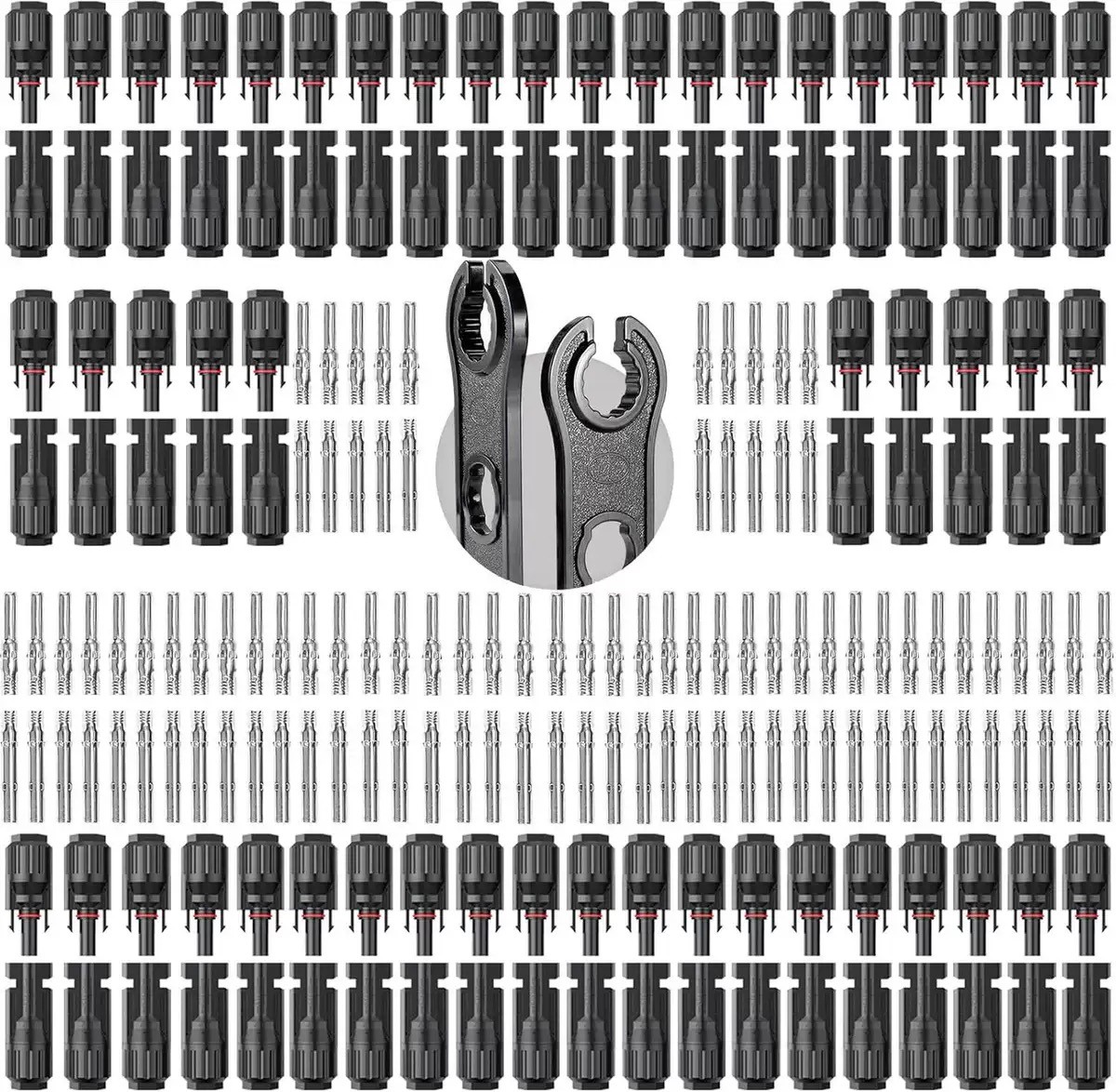 10/100PCS NEW Male Female Connector Set for DIY Solar Panel 30A Cable Waterproof