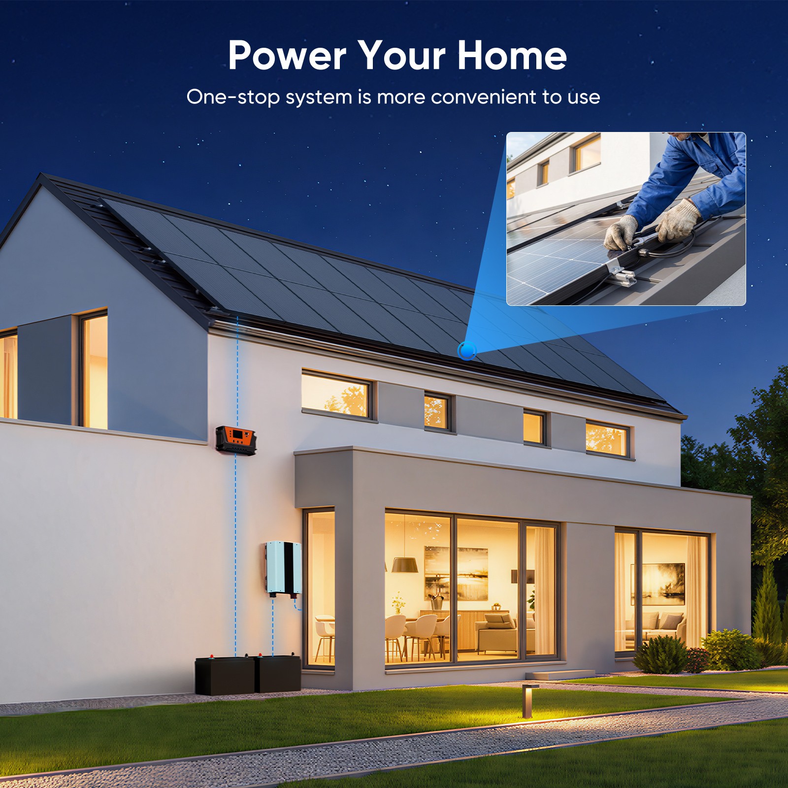 12V 200W (100W*2) Solar Panel Mono 18BB PV Battery RV Home Boat Off Grid