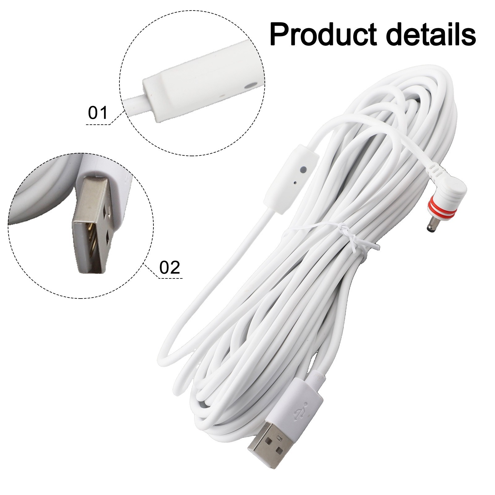 Innovative Charging Solution Power Cable & Adapter for Ring Cameras 7 6m
