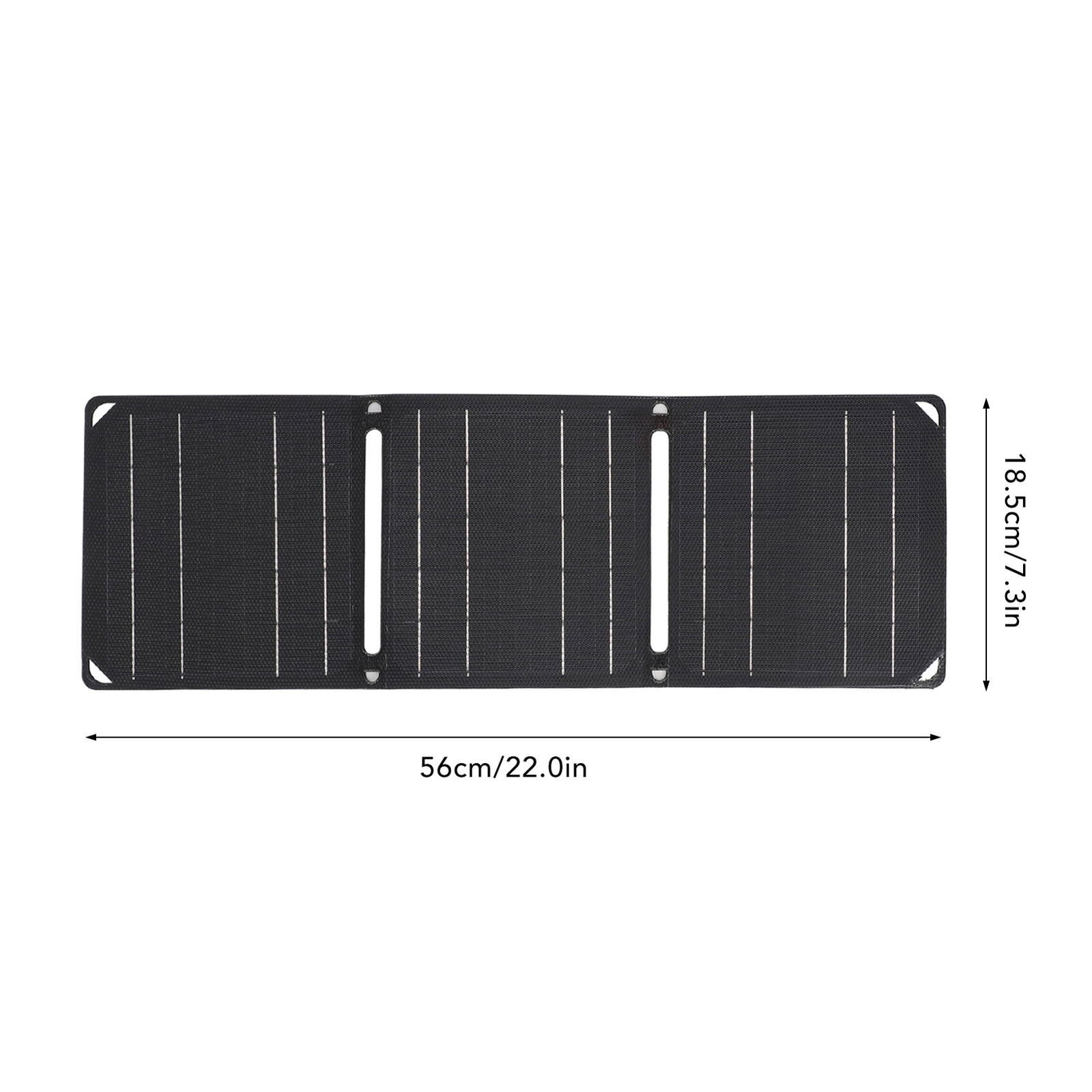 21W Portable Solar Panel Foldable Dual USB Charger For Phone Power Station Black