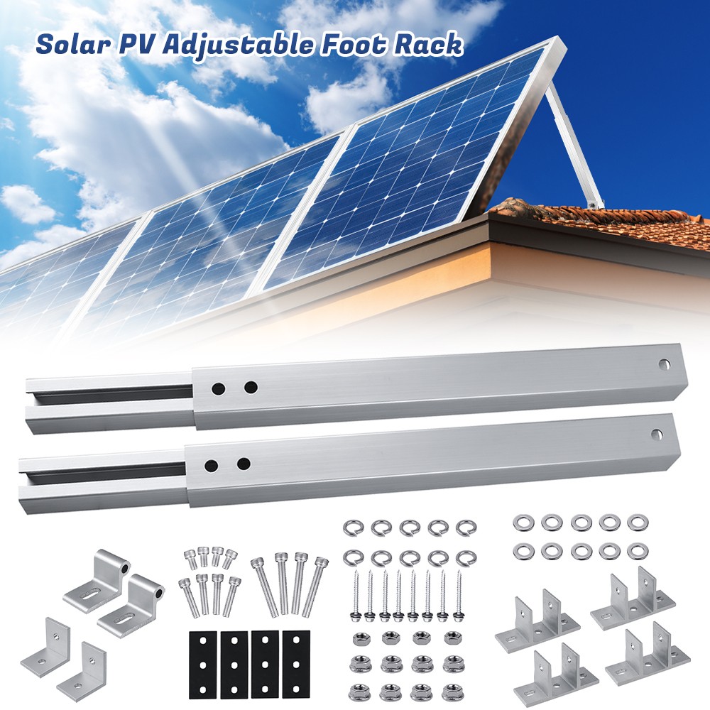 1Pair Adjustable Solar Panel Tilt Mount Brackets Aluminum Alloy Mounting Bracket