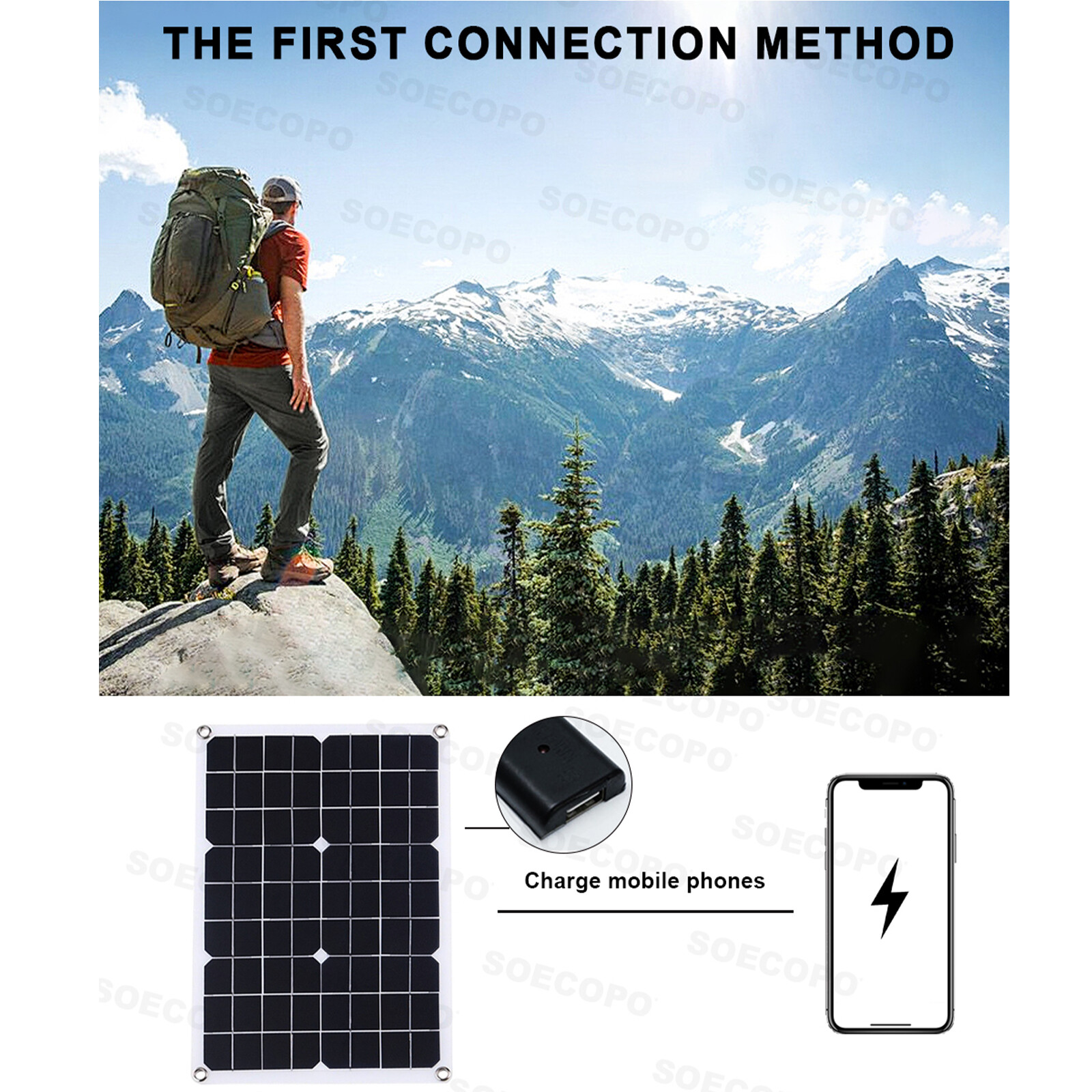 6000W Solar System DC12V to AC110V 220V 100A MPPT Controller 300W Panel InvertuX