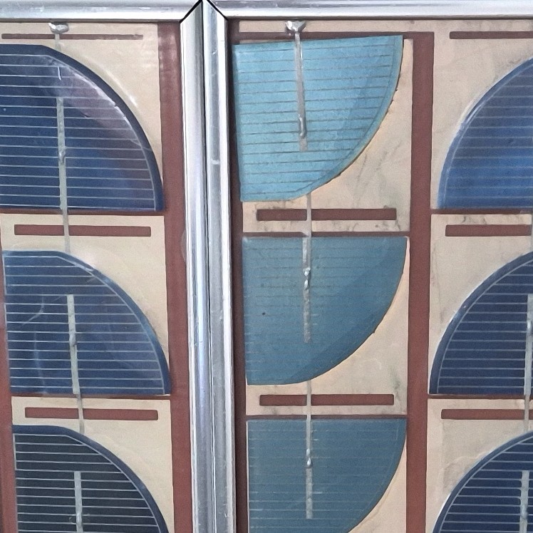 Vintage Solar Panel 12V Tested 19.1V Voc 0.312A Isc
