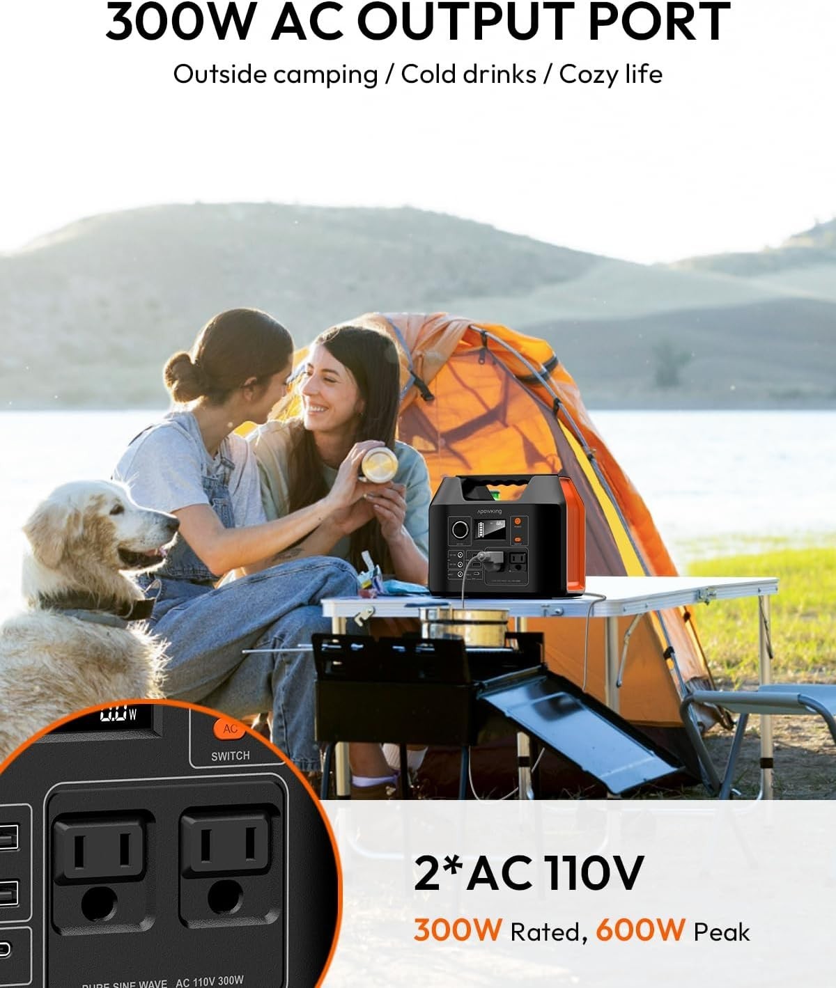 300W Solar Powered Generator & 40W Panel – Essential for Camping & Emergencies