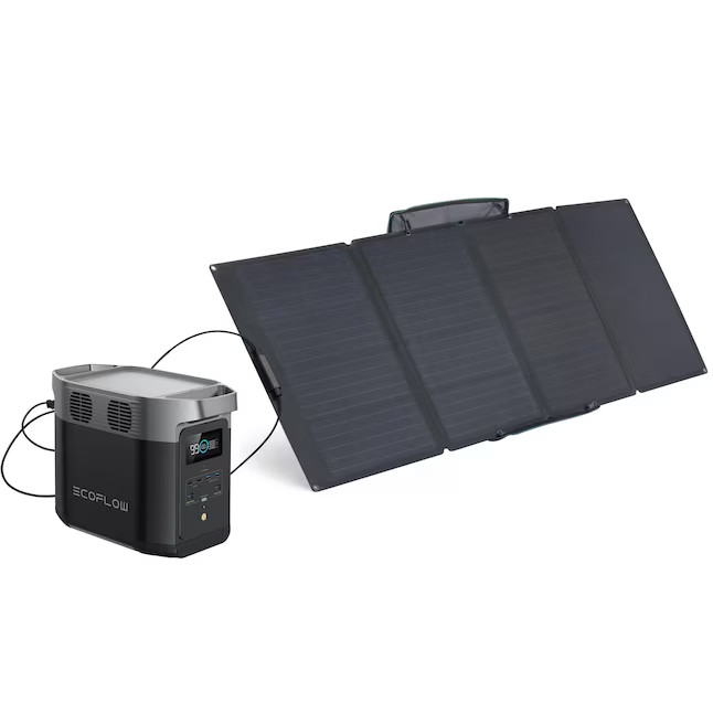 EcoFlow DELTA 2 Portable Power Station with 400W Solar Panel | Charges 7X Faster