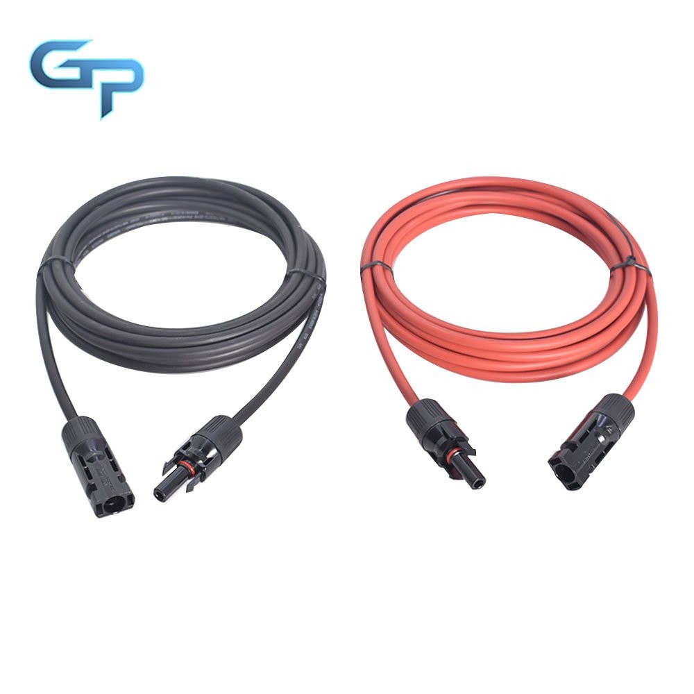 New Solar Panel Extension Cable Wire Connector 12AWG 1 Pair 10ft Black and Red
