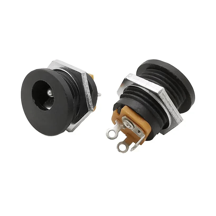 DC Barrel Jack Socket Female Panel Mount DC 12V Power Connector