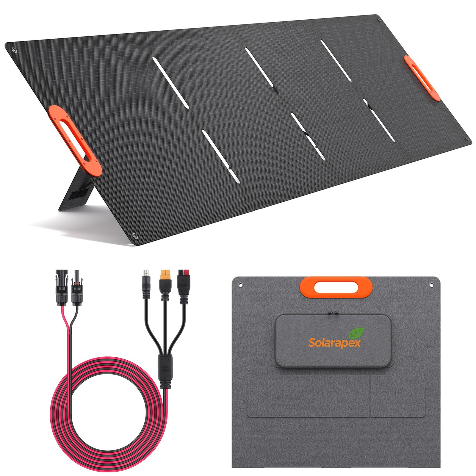 200W Portable Solar Panel, IP67 Waterproof ETFE One-Piece Lamination, 23.5% E…