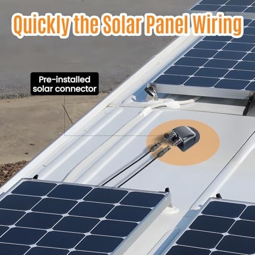 Solar Cable Entry Gland with 10AWG Copper Wire & UV Resistant Connectors for RV,