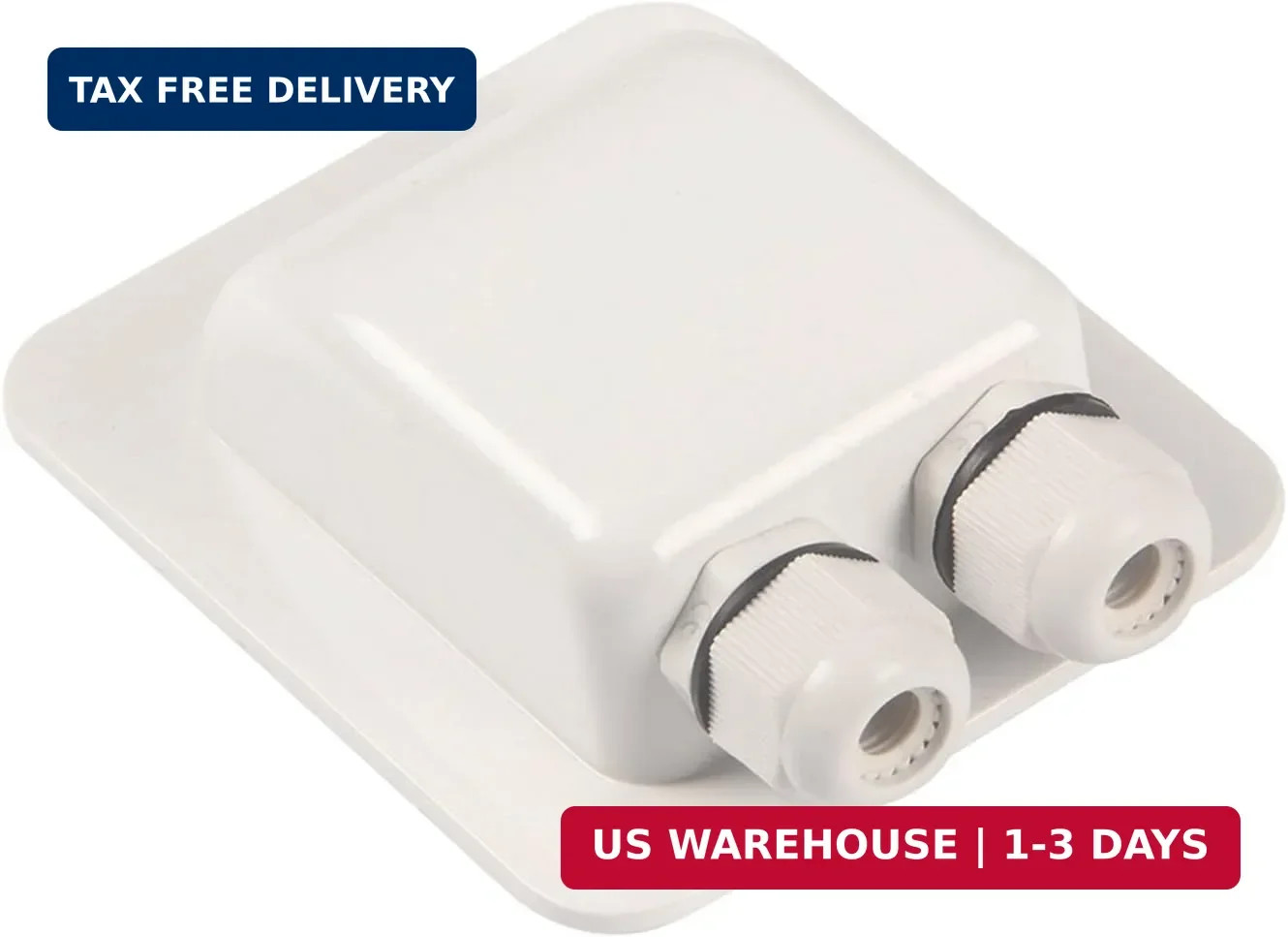 Waterproof ABS Double Cable Entry Gland for Solar Panels,Motorhomes,Caravans,Boa
