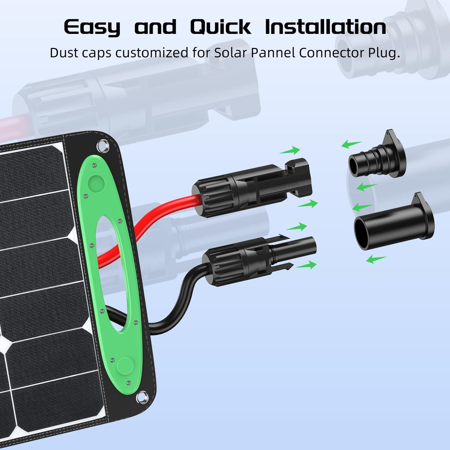 Bateria Power 12 Pairs Solar Connector Caps, IP68 Weather Resistant Dust Male…