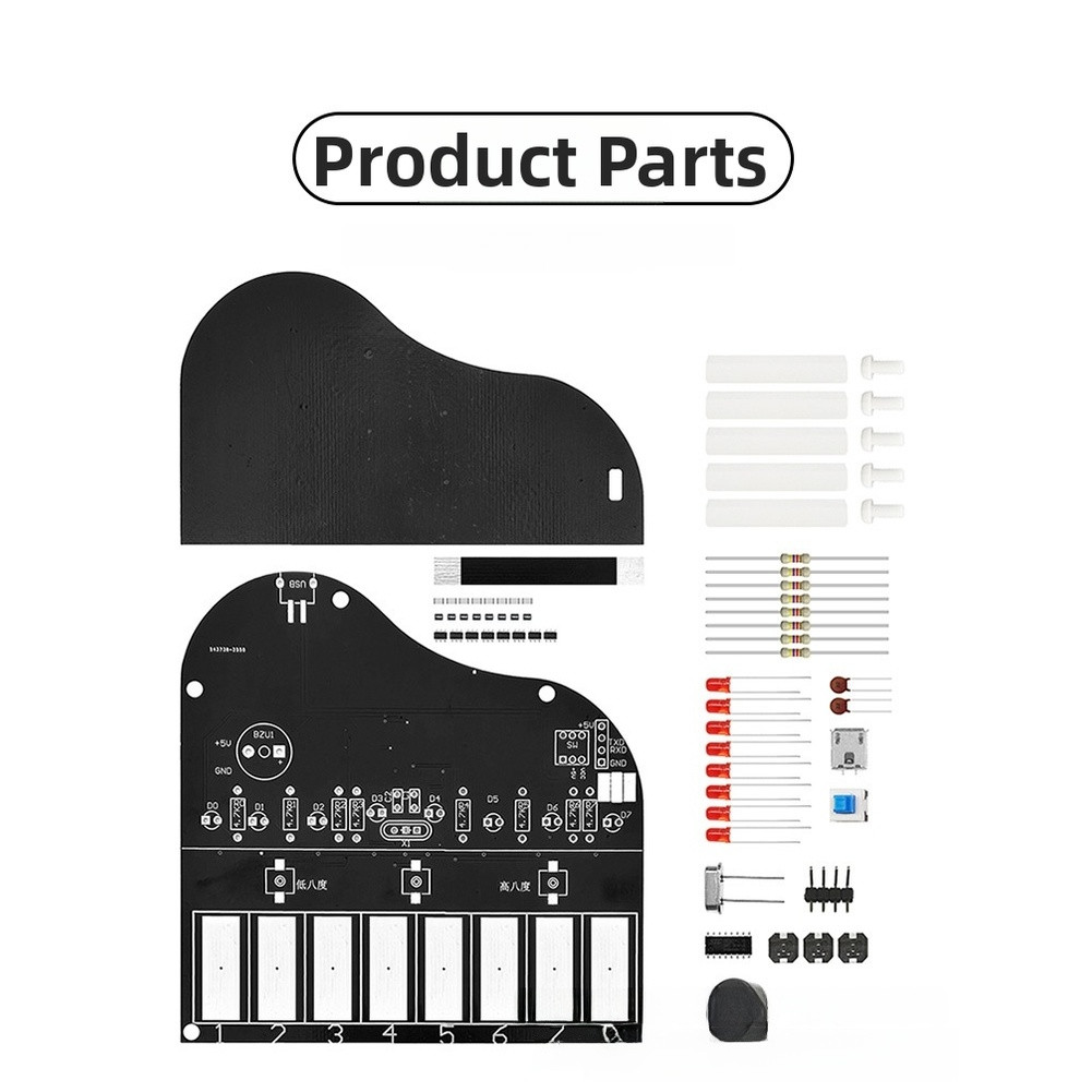 STEM Learning Kit Electronic Piano for Soldering and Circuit Board Projects