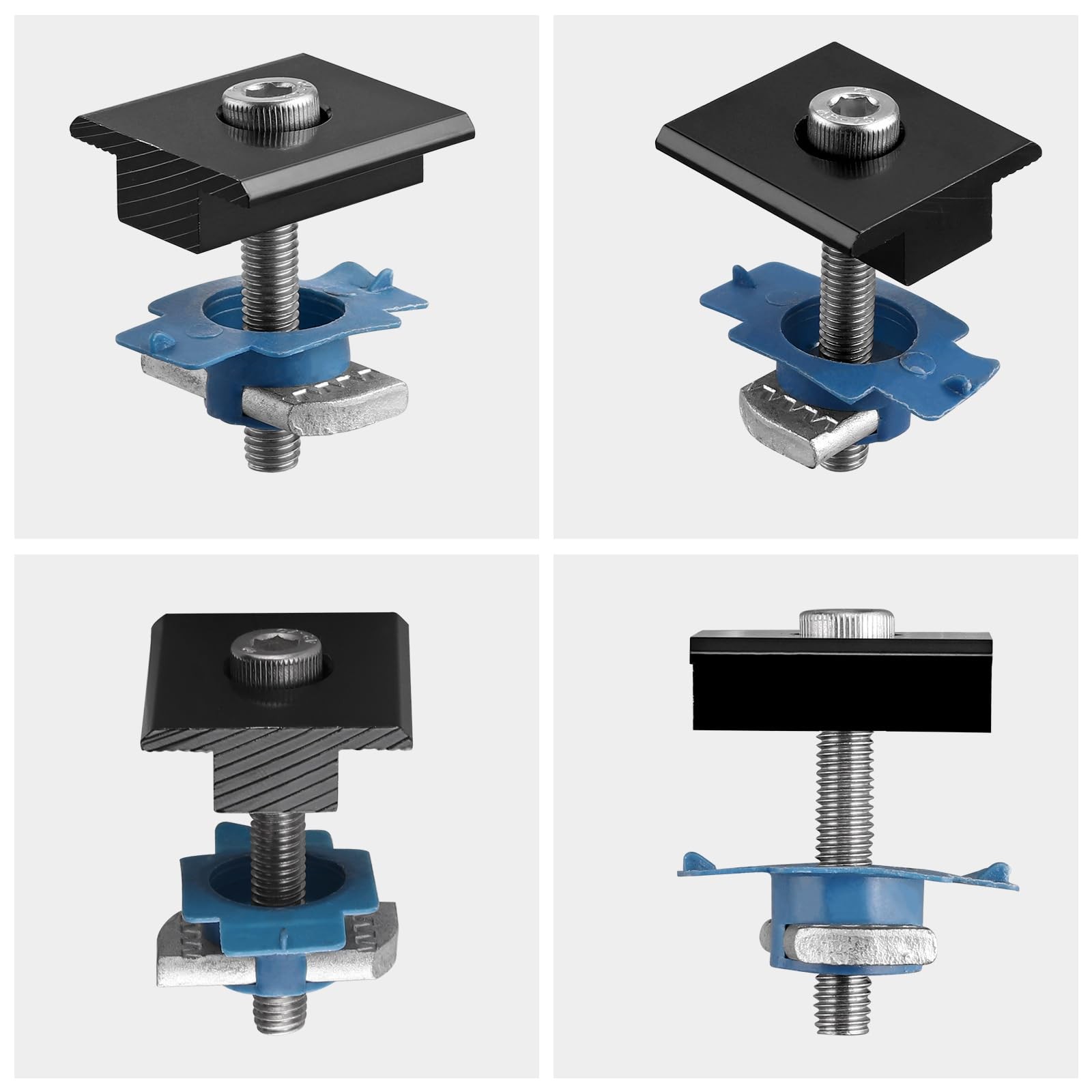 10Pcs Solar Panels Mid Clamps for Unistrut Aluminium Panel Brackets 30Mm/35Mm