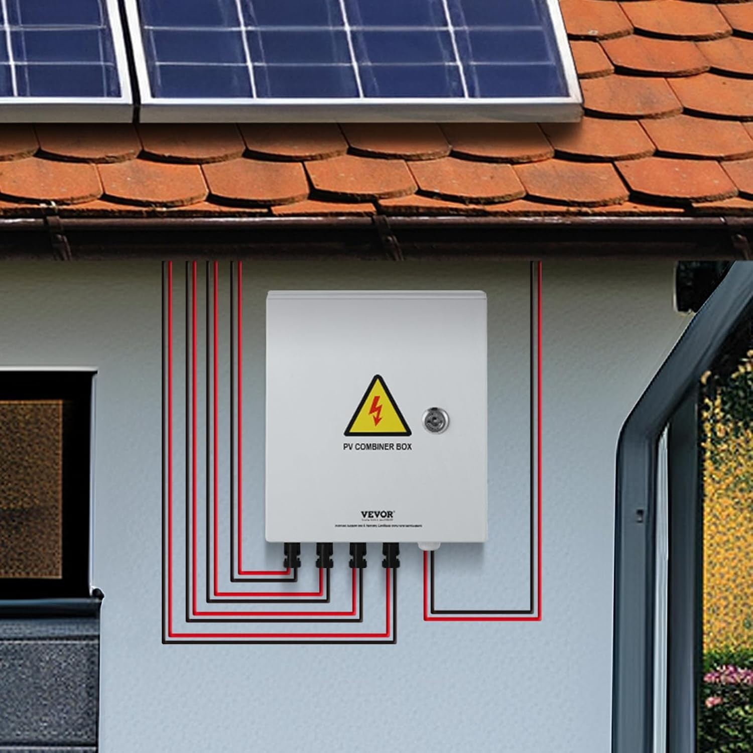 4 String Solar Combiner Box with Lightning Protection & Rating