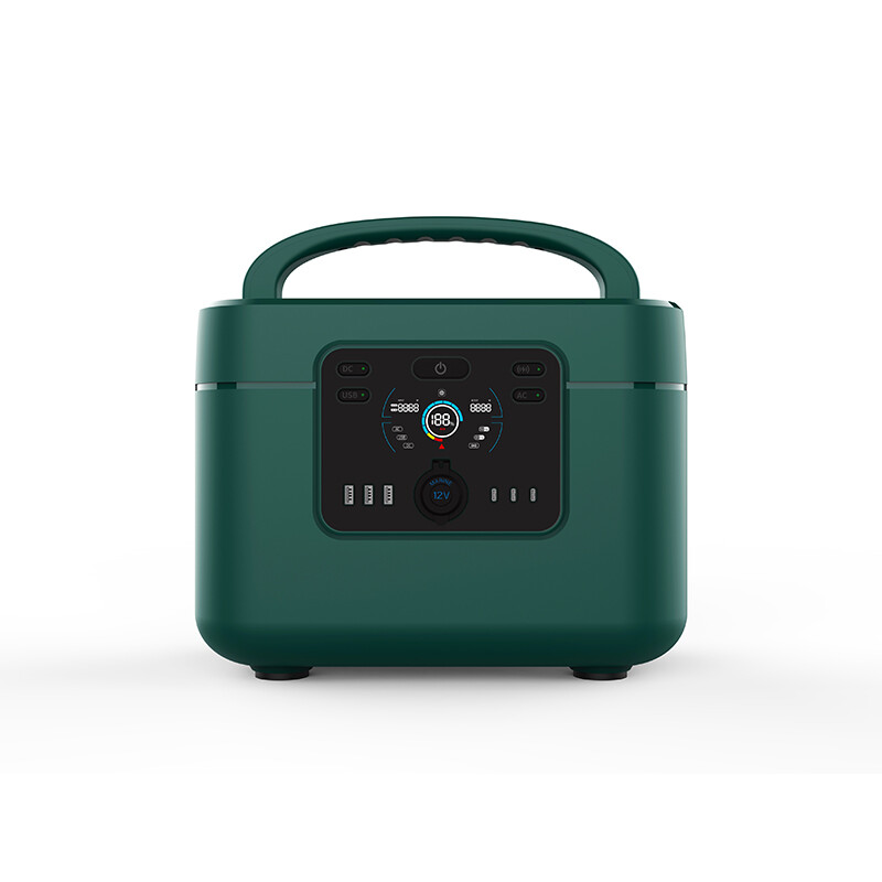 Portable Outdoor Power Bank 1200w Sine Wave Support Solar Charging