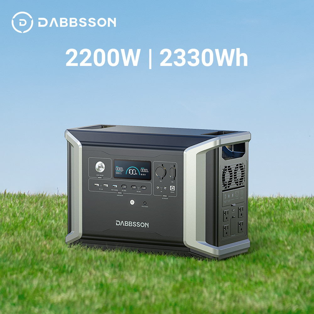 Dabbsson 2330Wh 2200W Power Station DBS2300Plus Portable Solar Generator Camping