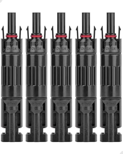 5 PCS PV Solar Panel Connector Male/Female 10A Built-in Diode Inline Fuse Solar