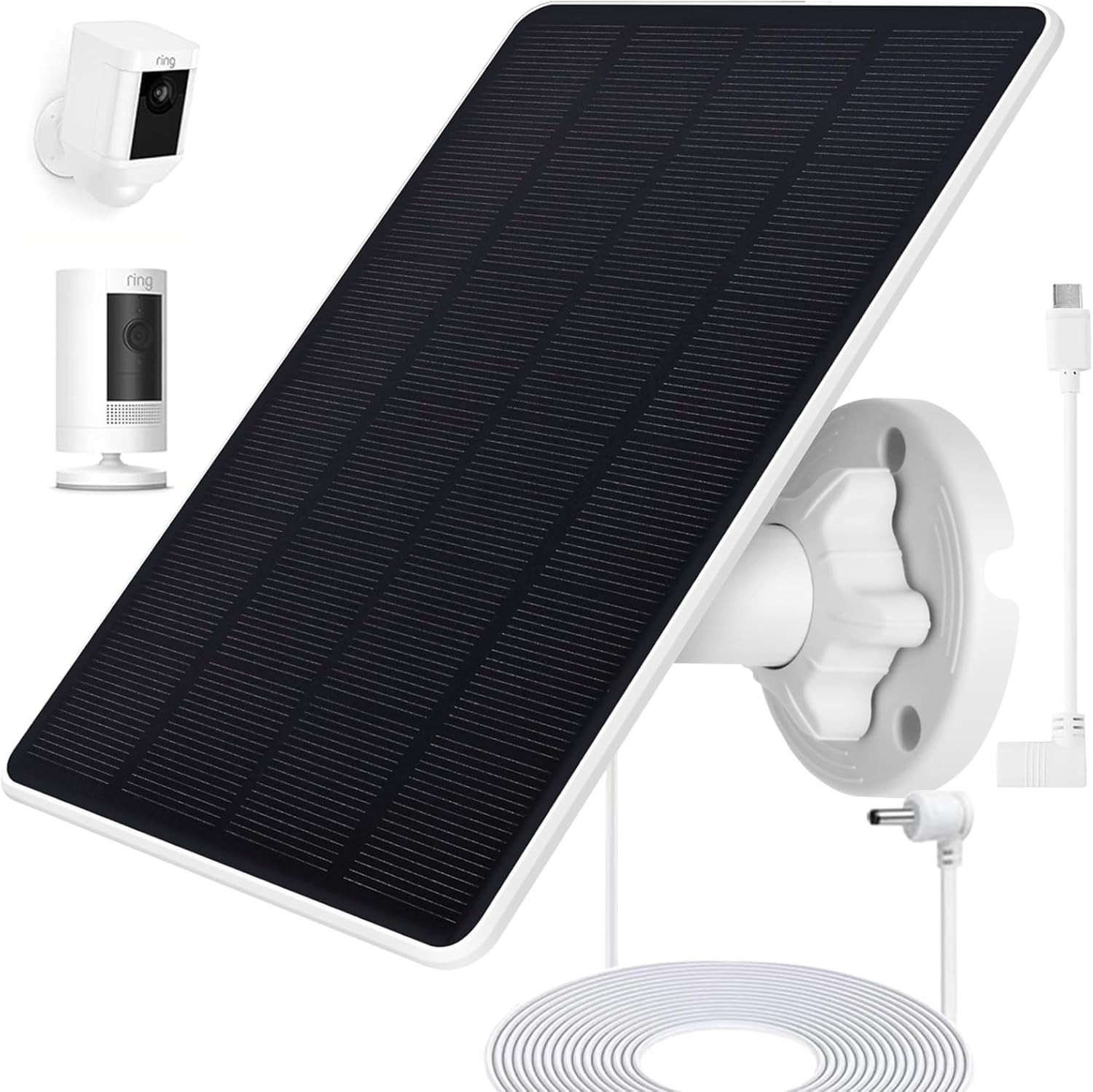 Ring Camera Solar Panel, Compatible with Ring Stick Up Cam Battery, Ring