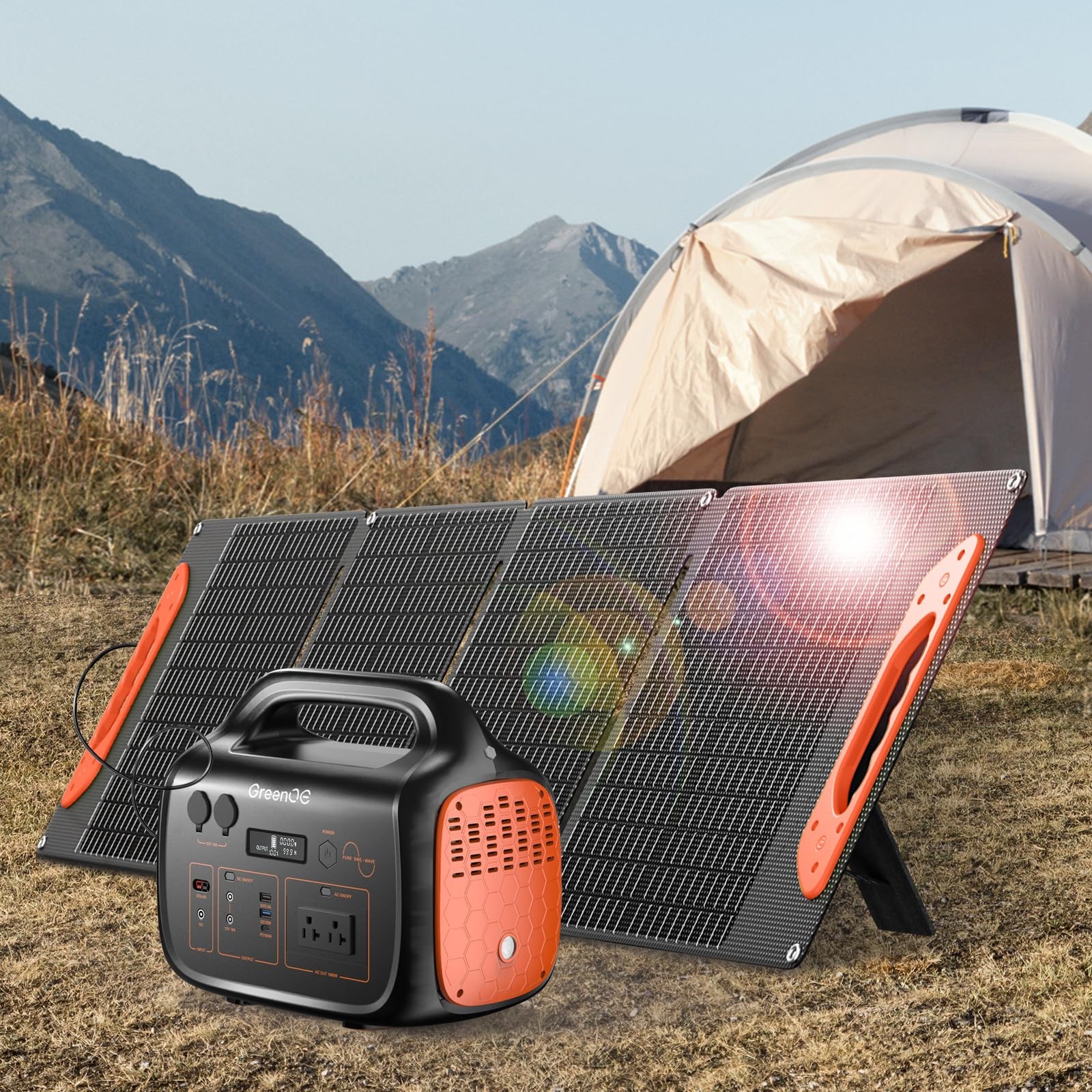 GREENOE 100 Watt Foldable Solar Panel, High Efficiency Solar Panels Portable …