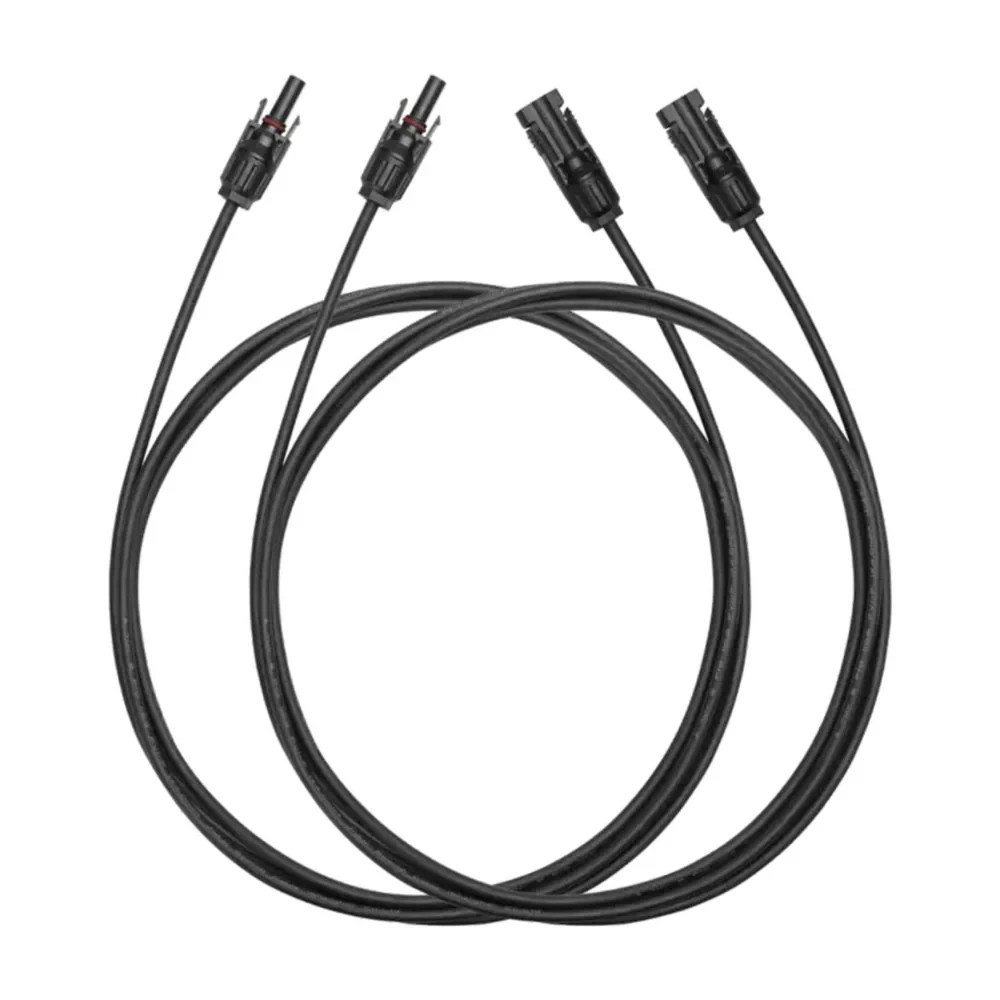 Anker SOLIX Solar Panel MC4 Black Copper Rubber Insulation Extension Cable – 5in