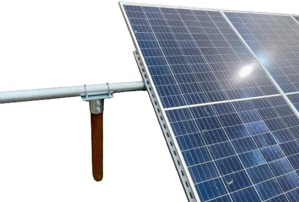 Solar Panel Array Ground Mounting Bracket for 2.5″ (2 7/8″ OD) Pipe or Pole Moun