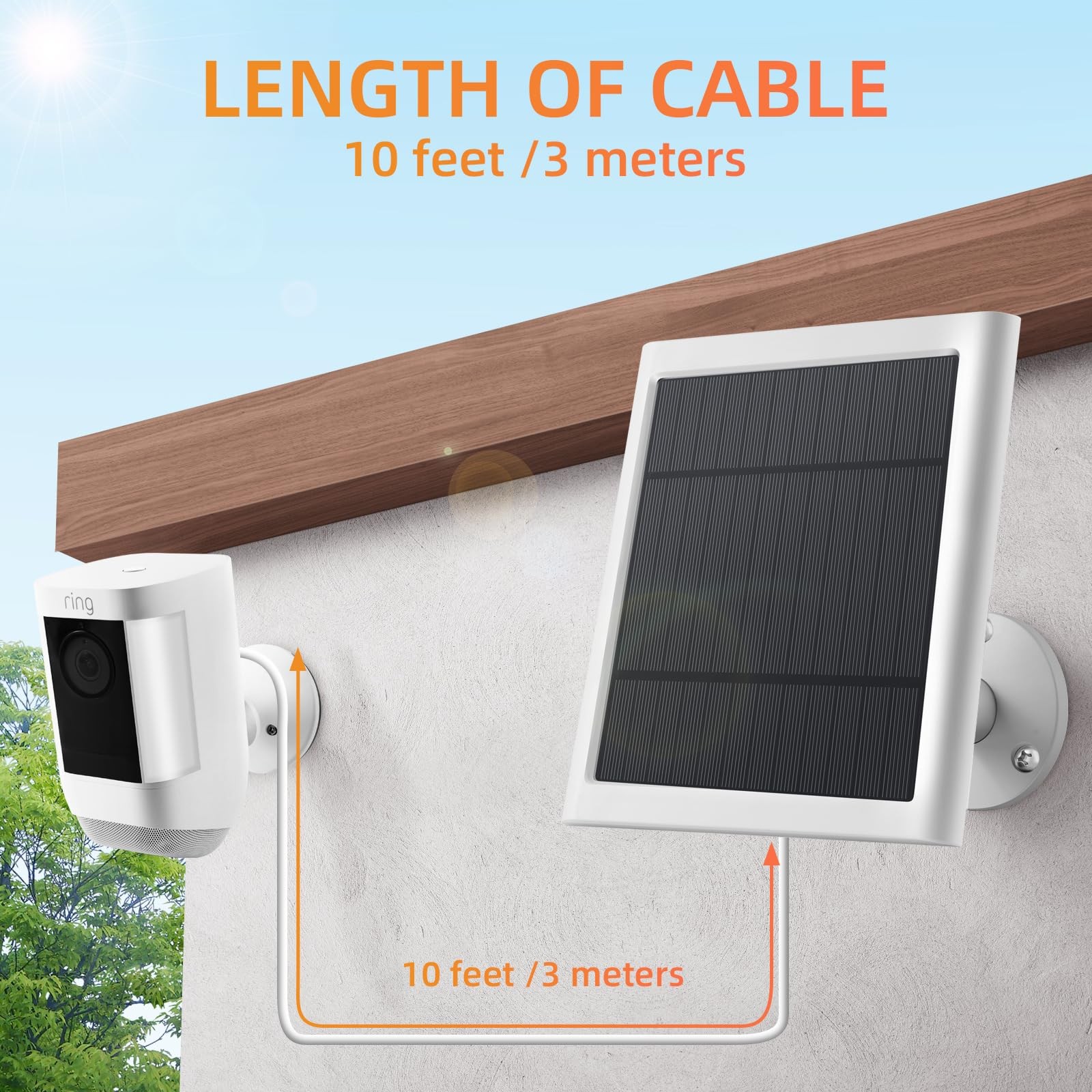 Solar Panel for Ring Camera 2 Pack 4W Solar Charger Compatible with Rings