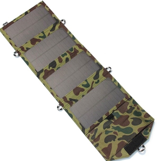 Portable folding 7W 20W 50W solar charger mobile phone, power bank charger