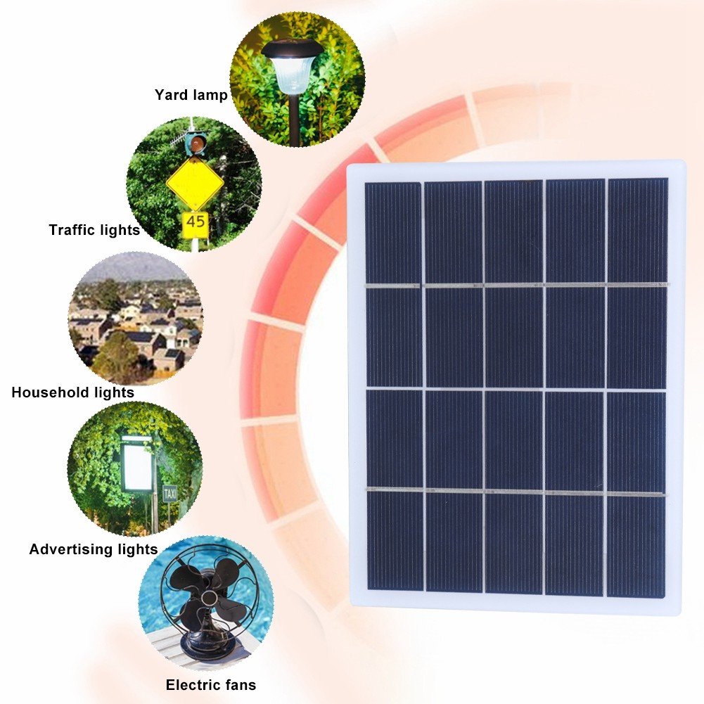 3W 5V Polycrystalline Silicon Solar Panel Solar Laminate DIY DC Output Charg NEW