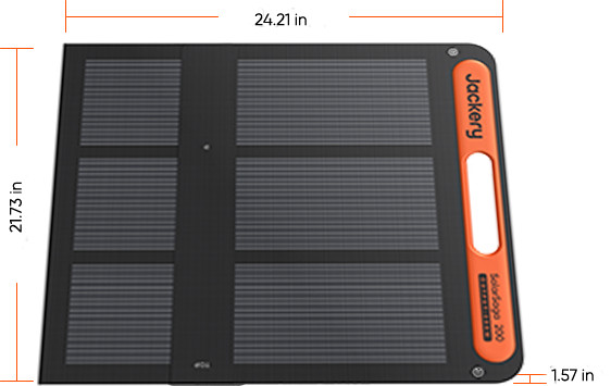 Jackery SolarSaga 200W Portable Solar Panel,IP68 Foldable Bifacial Solar
