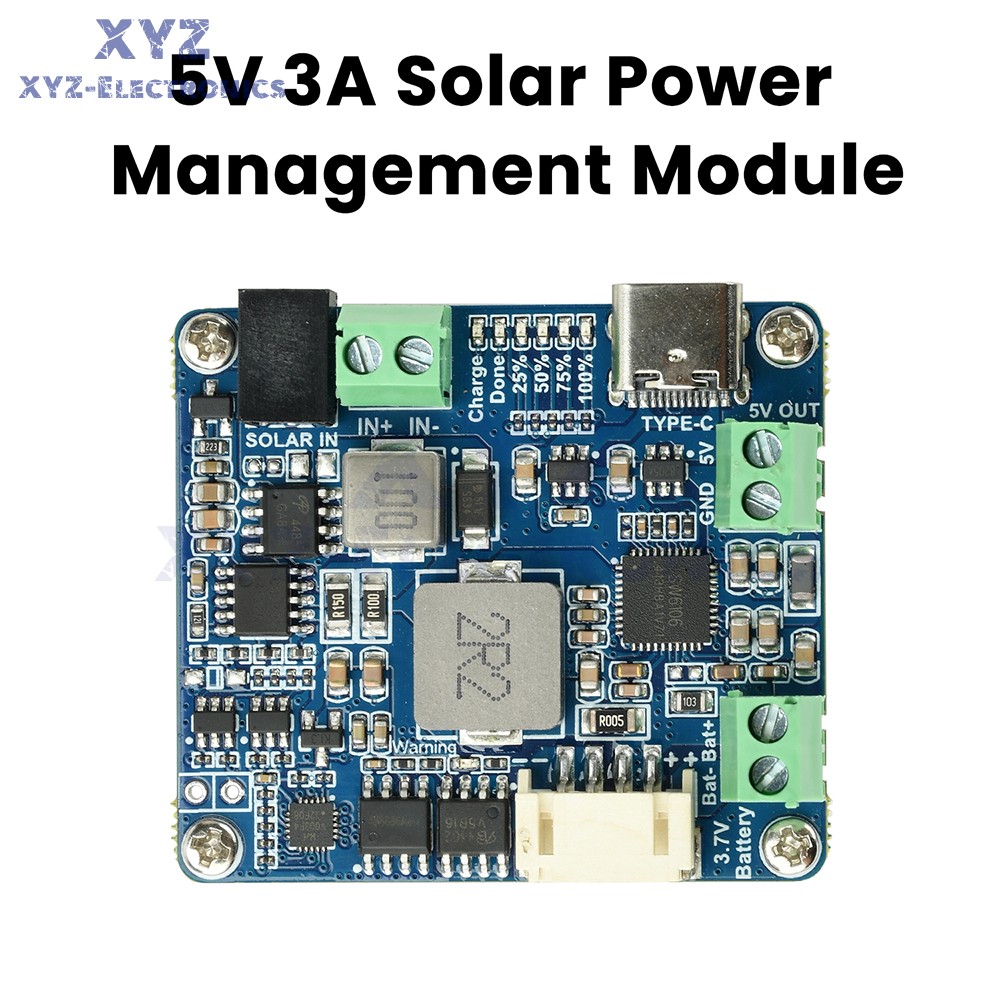 6-24V Solar Panel Power Management Module 5V 3A Supports MPPT, PD QC FCP SFCP