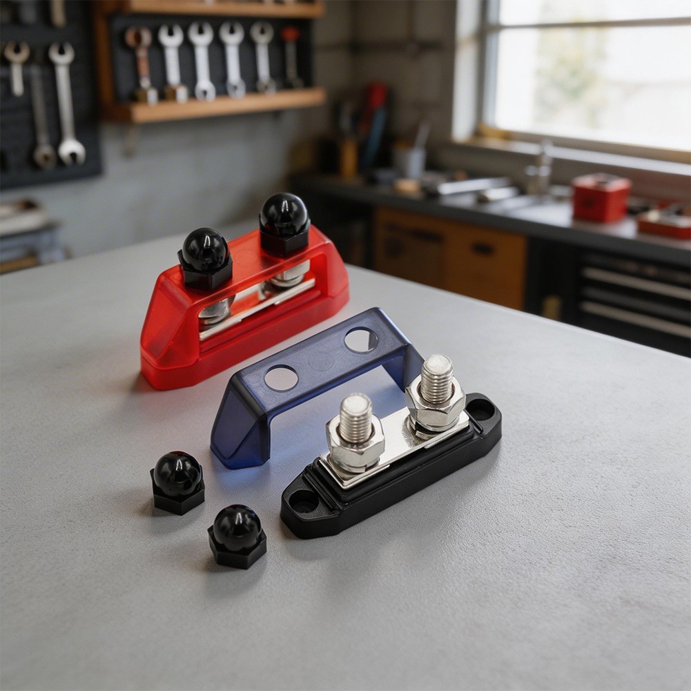 Cover Busbar M8 Terminal Block Dual-way Power Splitter Terminal Connector