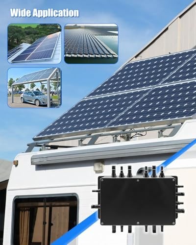 8 String Solar PV Combiner Box, IP68 Waterproof, 30A Fuse, Circuit Breaker for R