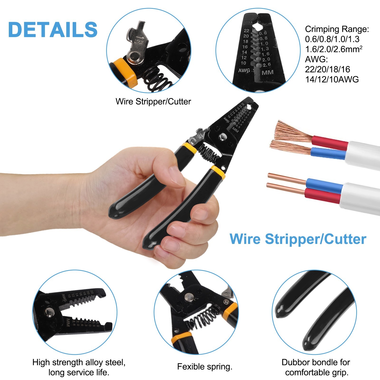 Solar PV Panel Crimping Tool Kit Solar Connector Crimper For AWG14-10 2.5/4/6mm²