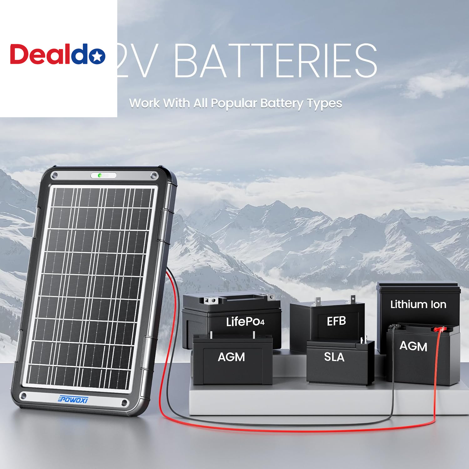 12V Solar Car Battery Charger: 15W Solar Trickle Charger Maintainer with MPPT Co